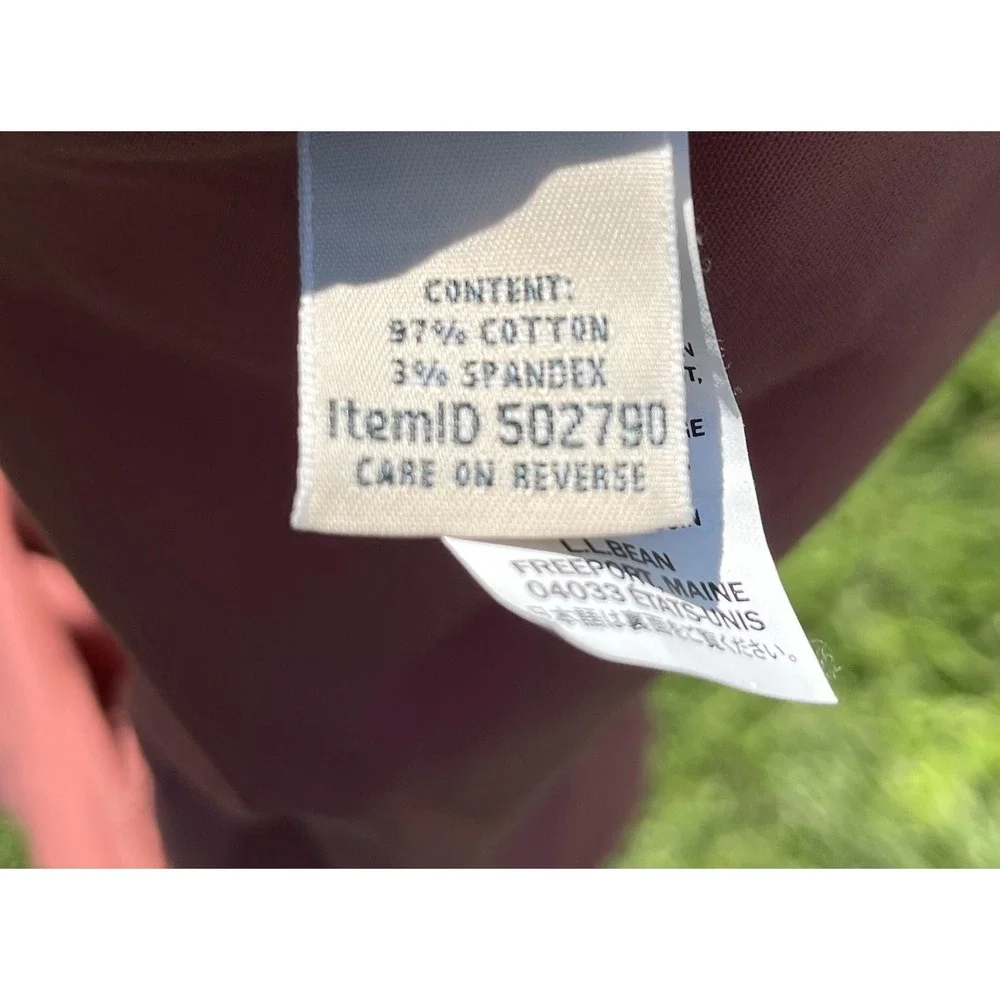 L.L.Bean Jacket Womens Petite Medium Pink‎ Cotton Twill Full Zip Utility Pockets